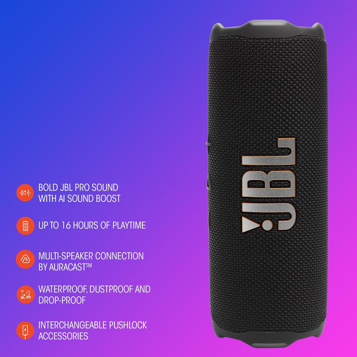 JBL Flip 7 Portable BT Speaker -Red